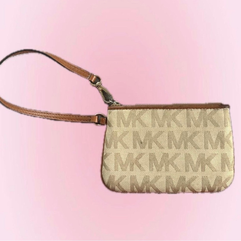 Michael Kors Tan Leather Wristlet